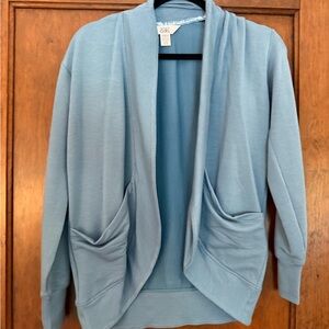 Athleta Girls Blue Open Front Cardigan